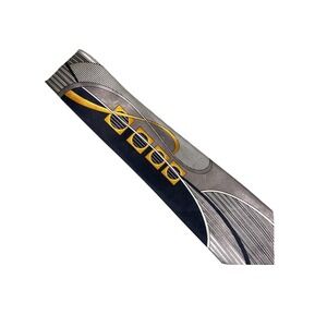 VTG Empire Mens Tie Grey Black Gold Abstract Art Deco Geometric 90s Novelty 59x4
